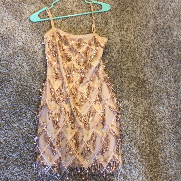 gold sequin dress pretty little thing